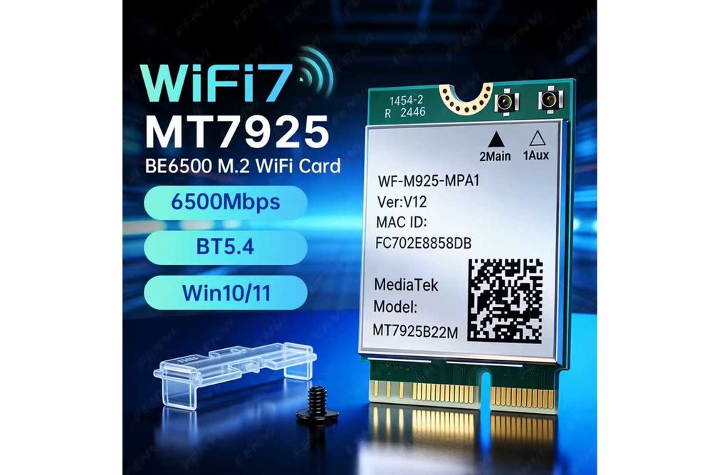 Wi-Fi адаптер Fenvi MT7925 WiFi 7 MLO MU-MIMO (AMD)