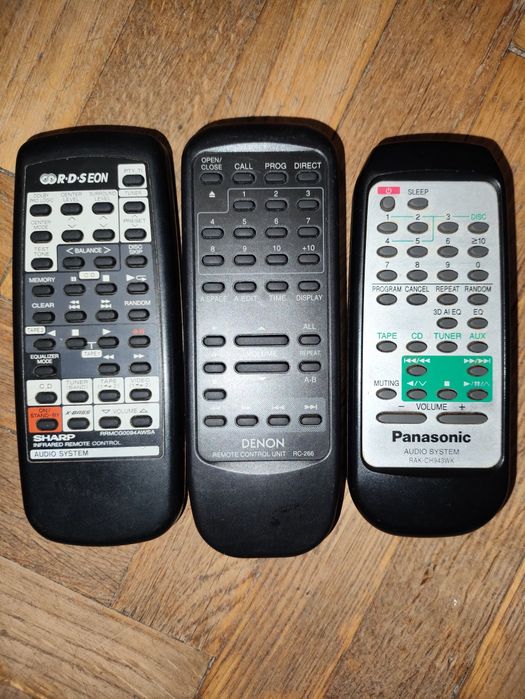 Пульты: Denon, Sharp, Panasonic