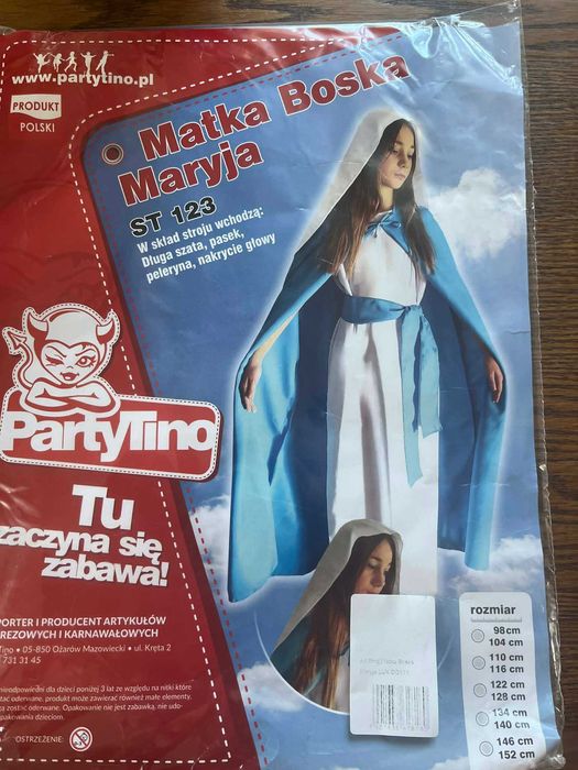 Strój Matki Boskiej, Marii dla dorosłych, rozmiar uniwersalny