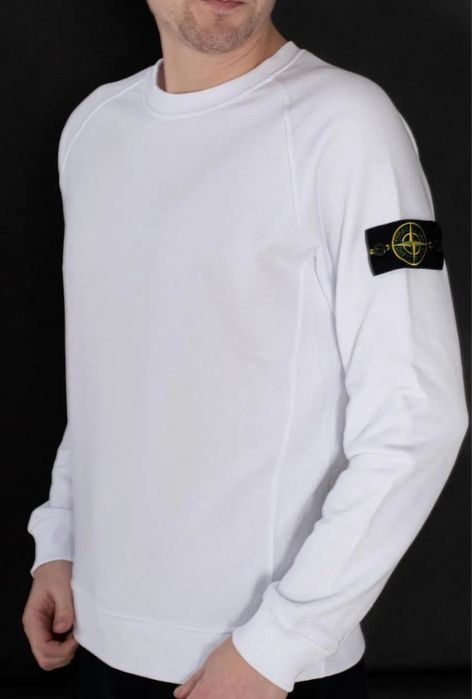 Світшот у стилі Stone Island (білий)