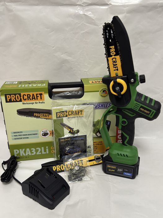 Procraft PKA32Li - 2300грн акумуляторна ланцюгова міні-пила