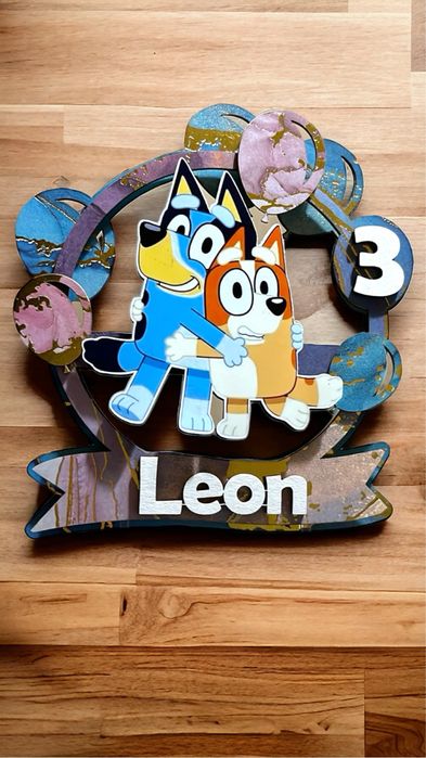 Ozdoba na tort Bing lub Bluey