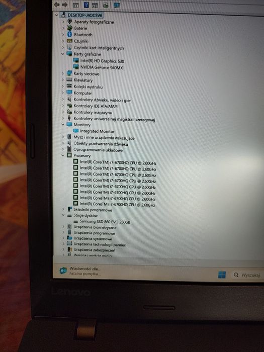Lenovo ThinkPad T460p i7-6700HQ/grafika NVIDIA/SSD 256GB Samsung Evo/16GB RAM/FHD