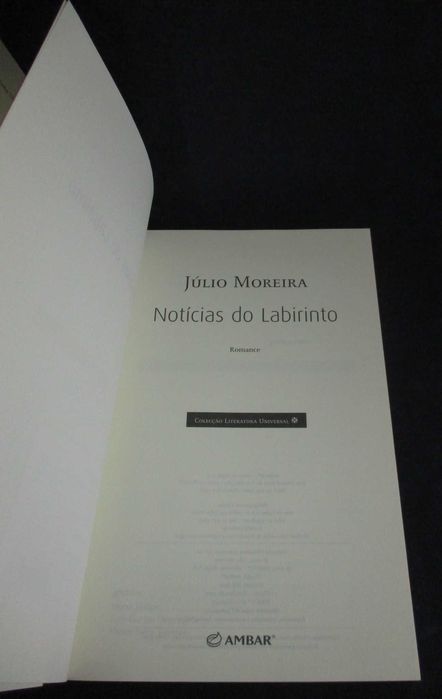 Livro Notícias do Labirinto Júlio Moreira