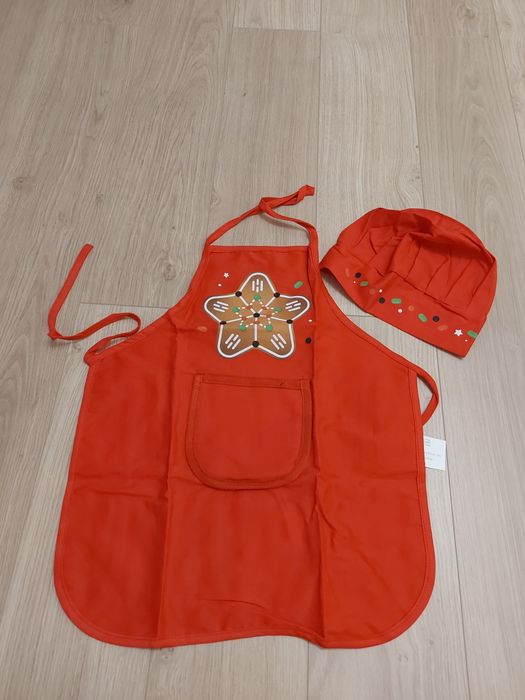 Mikołajki fartuszek I czapeczka