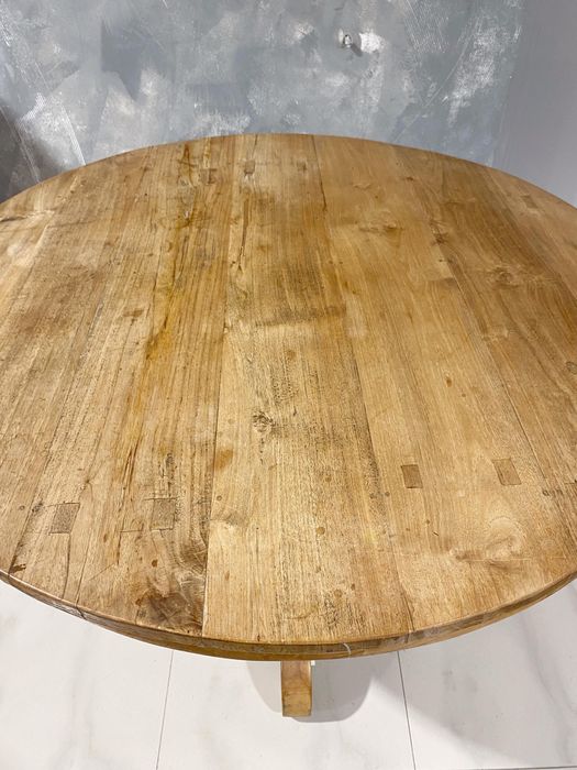 Stół dąb okragly drewno oczyszczony biedermeier