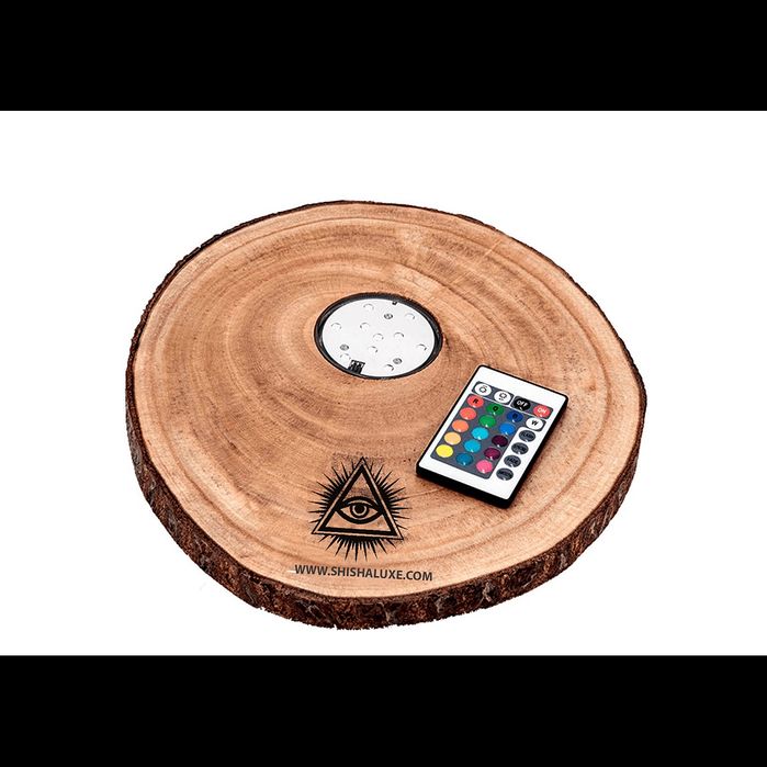 Bases de madeira para shishas personalizáveis com o teu nome logotipo