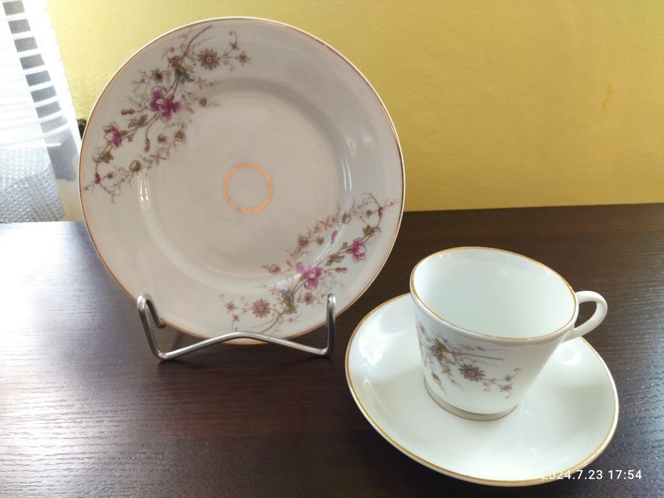 Trio porcelanowe KPM stary Śląsk