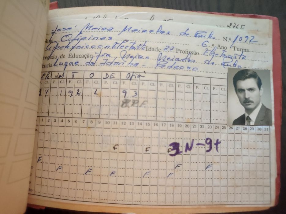 Livro de alunos Escola Industrial e Comercial de VNGaia 1967/68