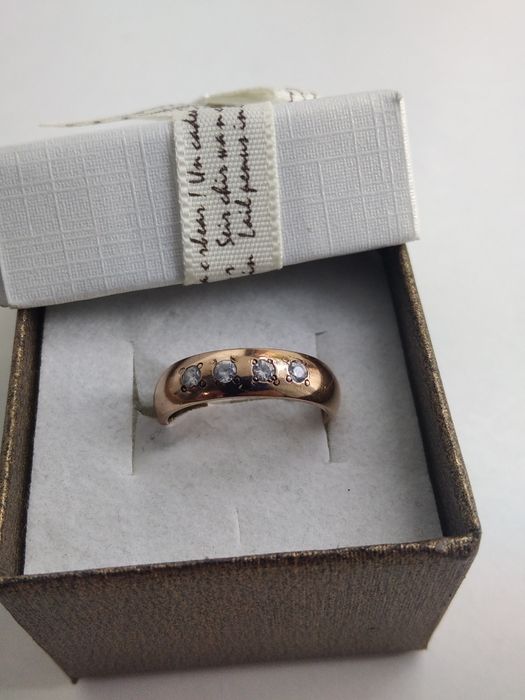 Złota obrączka z cyrkoniami złoto 583 rozmiar 8   899