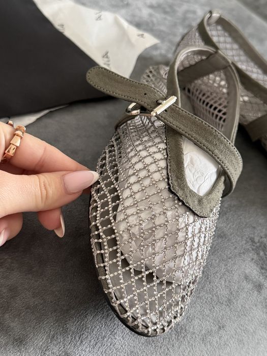 Балетки сетка alaia со стразами
