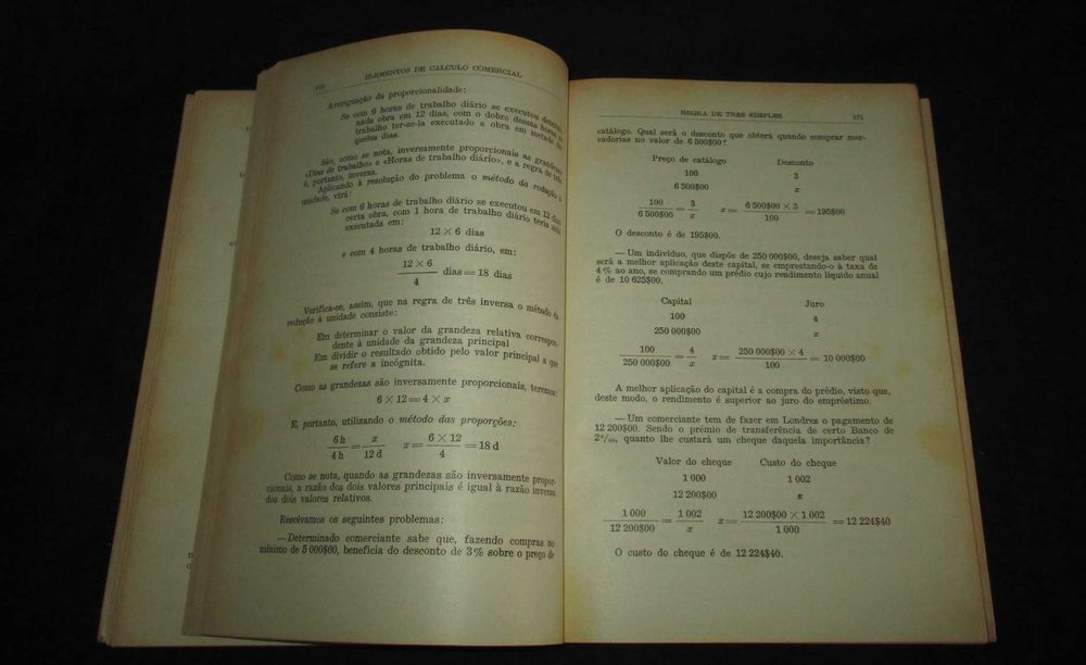 Livro Elementos de Cálculo Comercial 1965