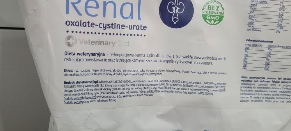 Karma dla kota sucha Renal 1 kg