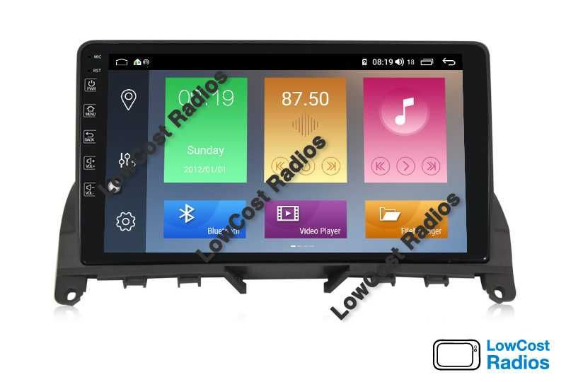Auto Rádio GPS ANDROID Mercedes Benz Class C W204 - Wifi BT + CANBUS | CARPLAY • ANDROID AUTO