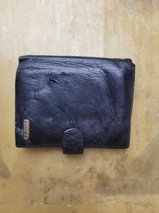 Кошелек мужской, портмоне кожа zilli, черный