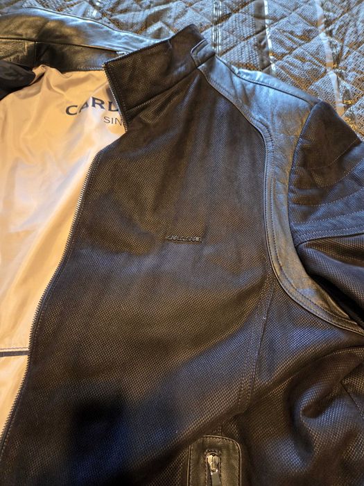 Kurtka skórzana męska XXL czarna Carlo Sarti