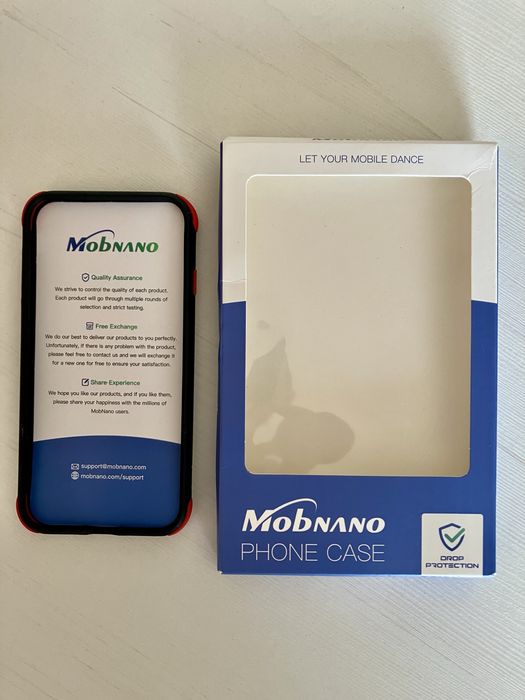 Etui czarno-czerwone Mobnano Iphone SE 2022 / 2020 / 7 / 8