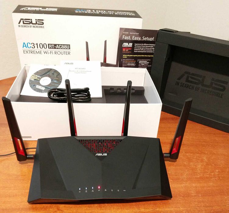 8 портов LAN ASUS RT-AC88U (AC3100) Wi-Fi роутер AiMesh CPU 2x1400MHz ...