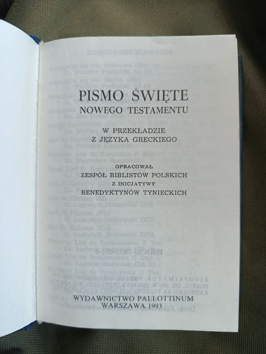 Pismo Święte Nowego Testamentu Pallottinun