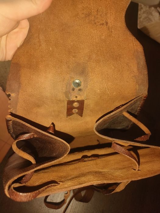 Mala/mochila em couro