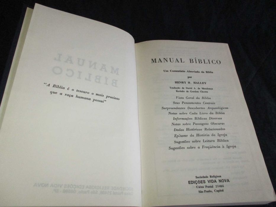Livro Manual Bíblico Henry H. Halley