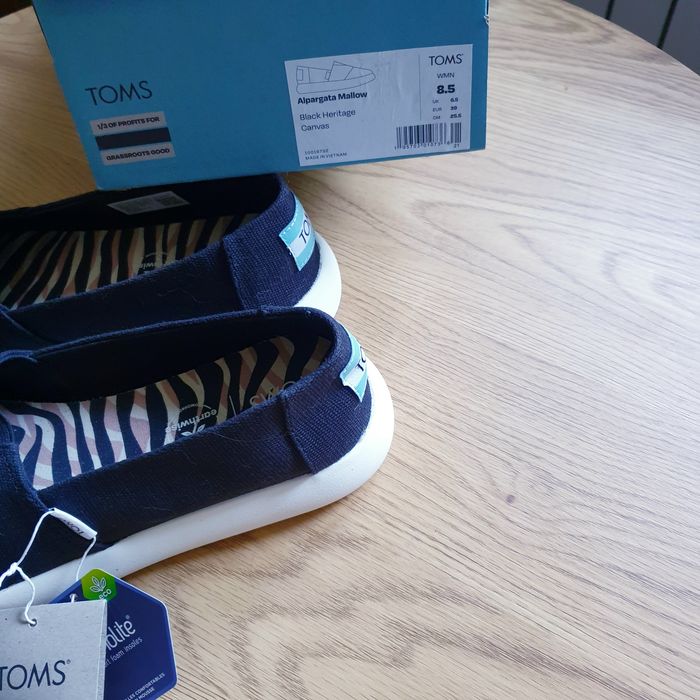 Жіночі мокасини сліпони чорні Tom's 39р.25см 25.5см 39.5