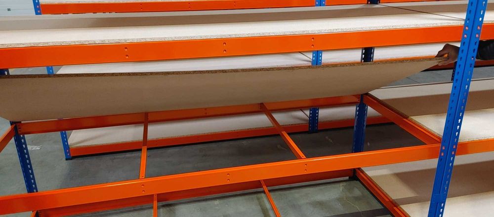 Regał Magazynowy 250x90 cm Solidna Półka Stabilny