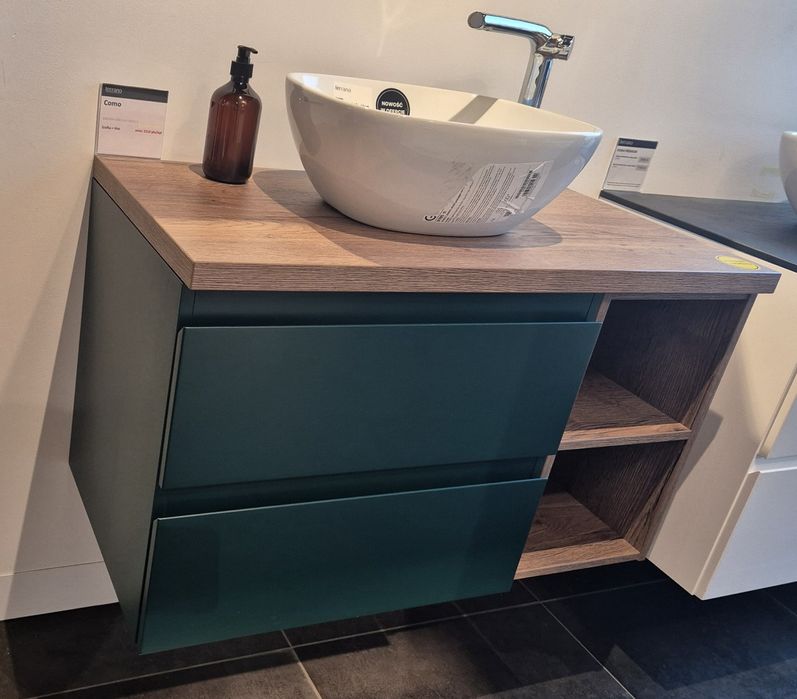 Szafka łazienkowa butelkowa zieleń