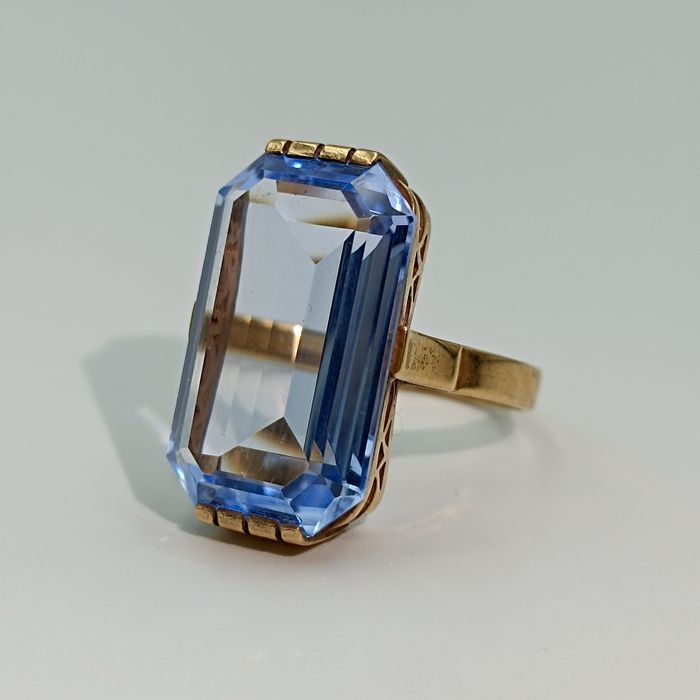 Советское серебряное кольцо 875 пробы (СЮ6) с перунитом