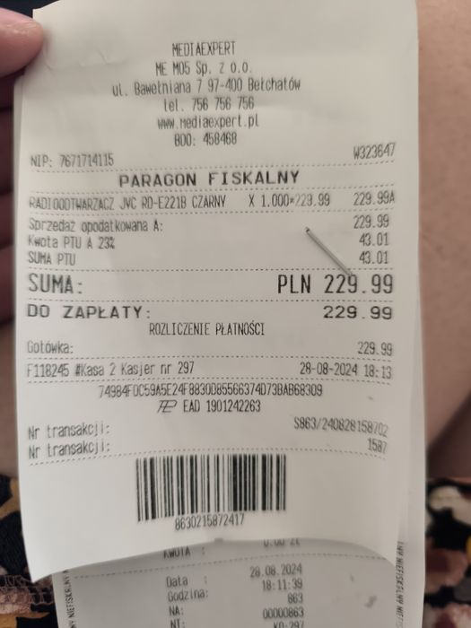 Radio na CD, pendrive nowe używane 2 razy