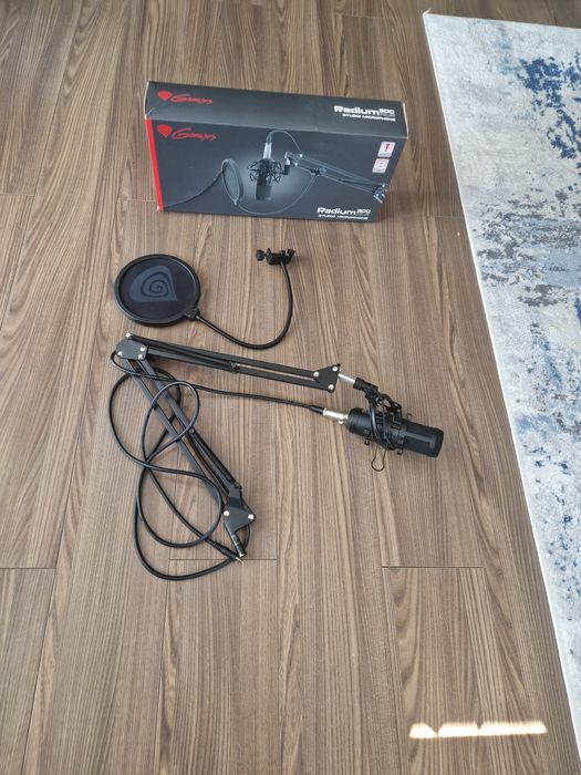 Mikrofon USB Genesis Radium + ramię | sprawny