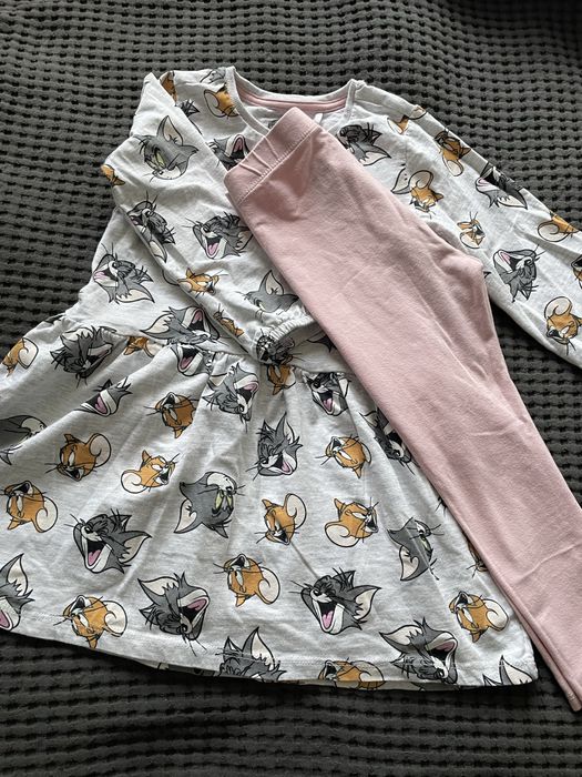 Komplet sukienka i legginsy 92