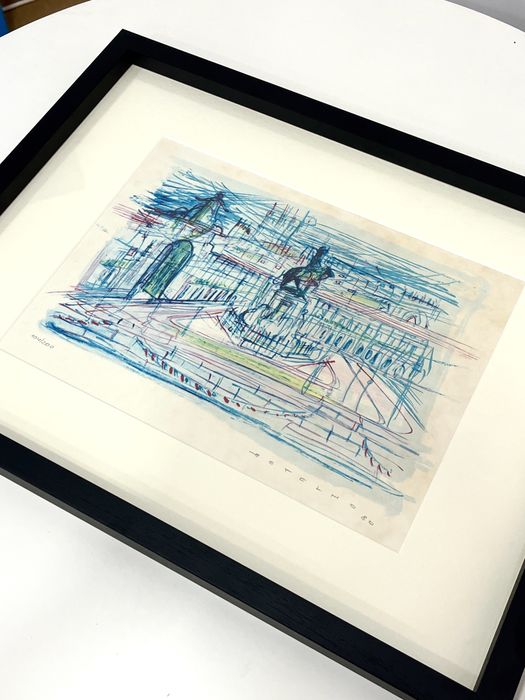 Serigrafia Carlos Botelho 1980 Terreiro do Paço Lisboa