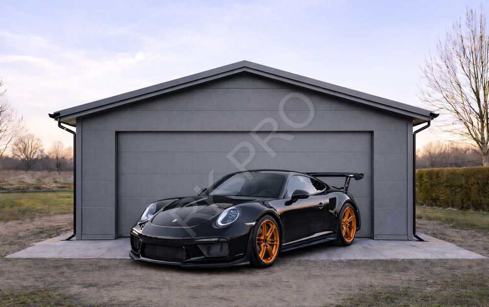 Garaż ocieplany 5,8m x 6m x 2,5m PIR100mm najmocniejsza konstrukcja