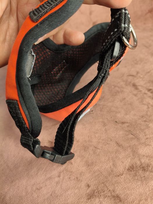 Małe pomarańczowe szelki dla psa 53