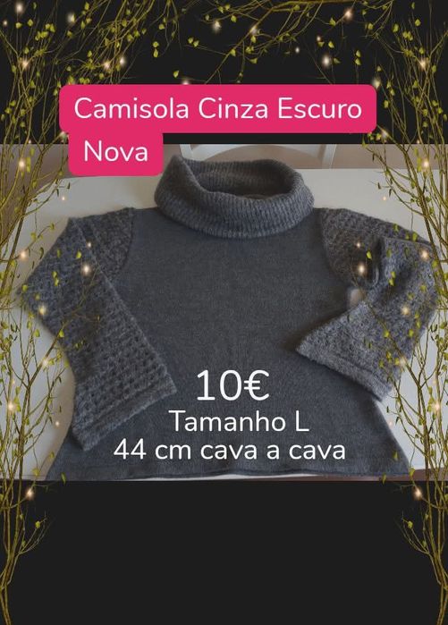 Camisola cinza escuro