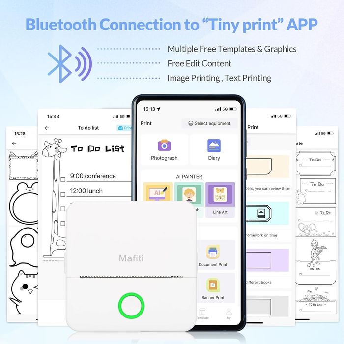 Drukarka termiczna Bluetooth Mafiti X6 – do zdjęć, etykiet. Nowa. FV ...