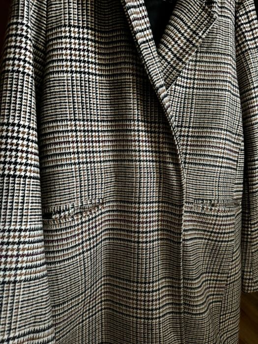 Klasyczny płaszcz w kratkę Sinsay 36