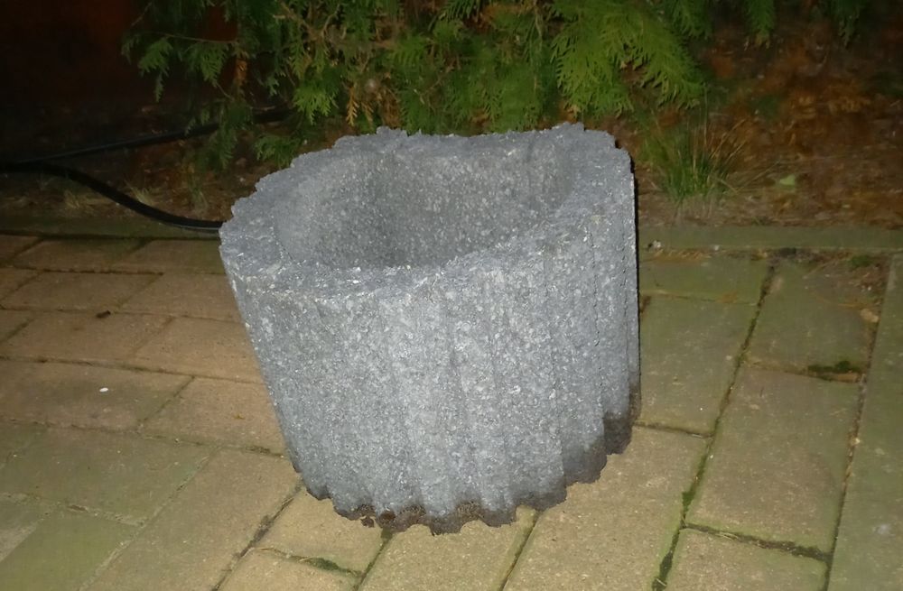 Gazony betonowe szare półksiężyc 3 sztuki