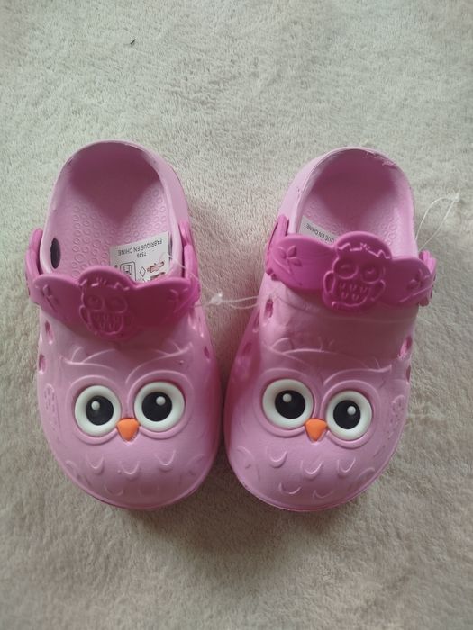 Низька ціна! Крокси. Нові. 26/27 р. Шльопанці. Кроксики рожеві. Сова