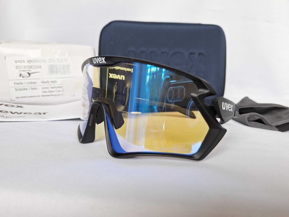 Okulary Sportowe Uvex Sportstyle 231 2.0 V Variomatic Black Mat S1-3