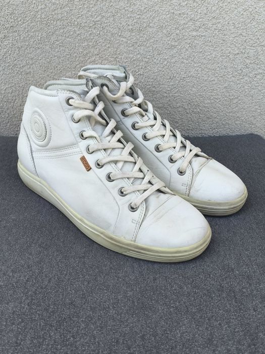 Ecco Soft 7 Damskie Tenisówki / Trampki Wysokie White Rozmiar 40
