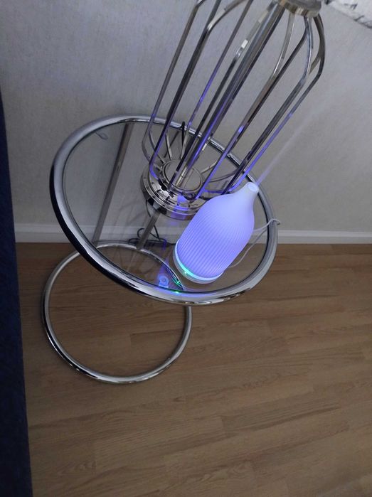 Stolik pomocnik chrom i szkło