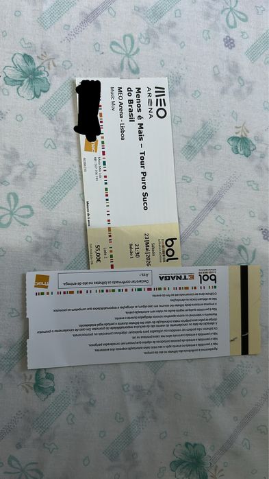 BILHETES MENOS É MAIS AMANHA URGENTE!!!