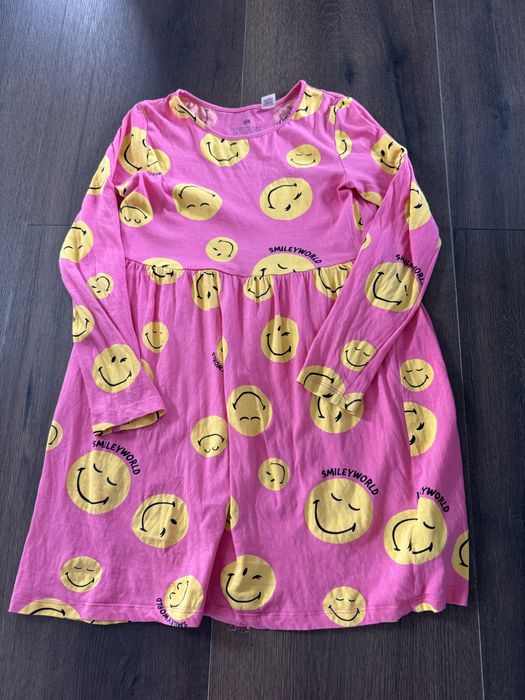 Sukienka H&M smiley różowa