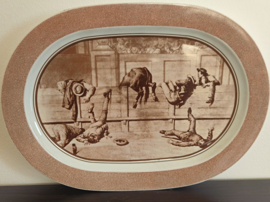 2 Travessas SPAL porcelana antiga 39×28cm – Tema Tourada