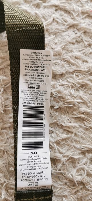 PAS WP do munduru polowego 2019- WTU rozmiar 96-105 oraz 106-115