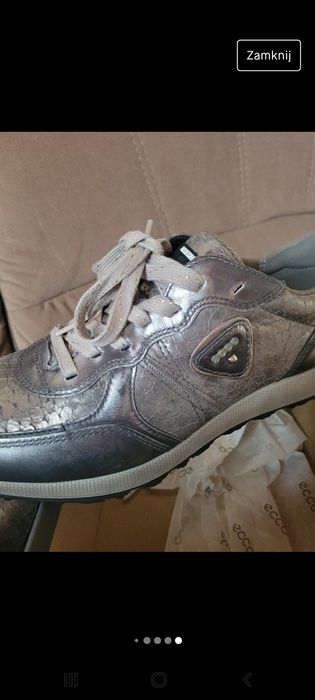 Nowe trampki Ecco Grey silver 40