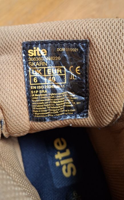 Buty robocze skóra Site Skarn Eu 40 uk 6