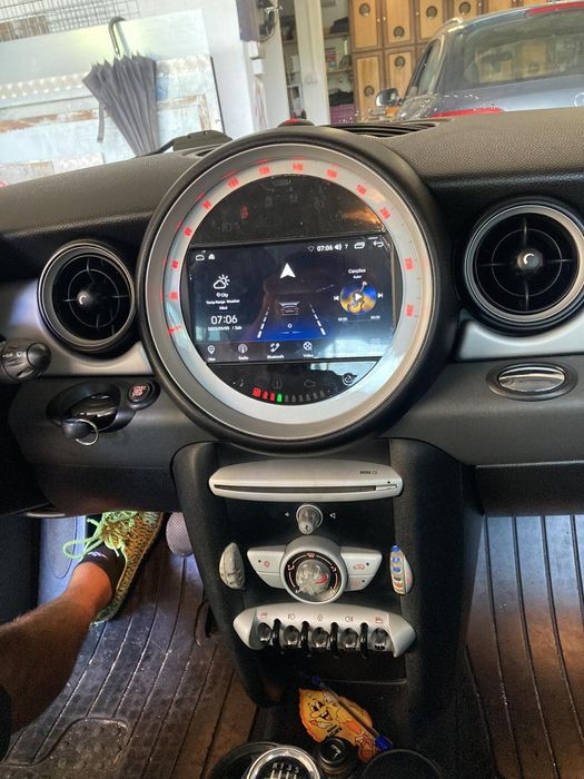 Rádio Mini R55 R56 R60 Android 14 com GPS